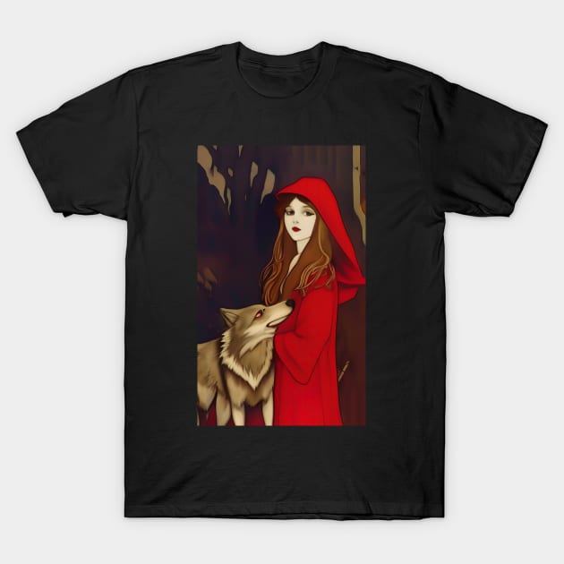 Little Red Riding Hood - Big Bad Wolf T-Shirt by ZiolaRosa